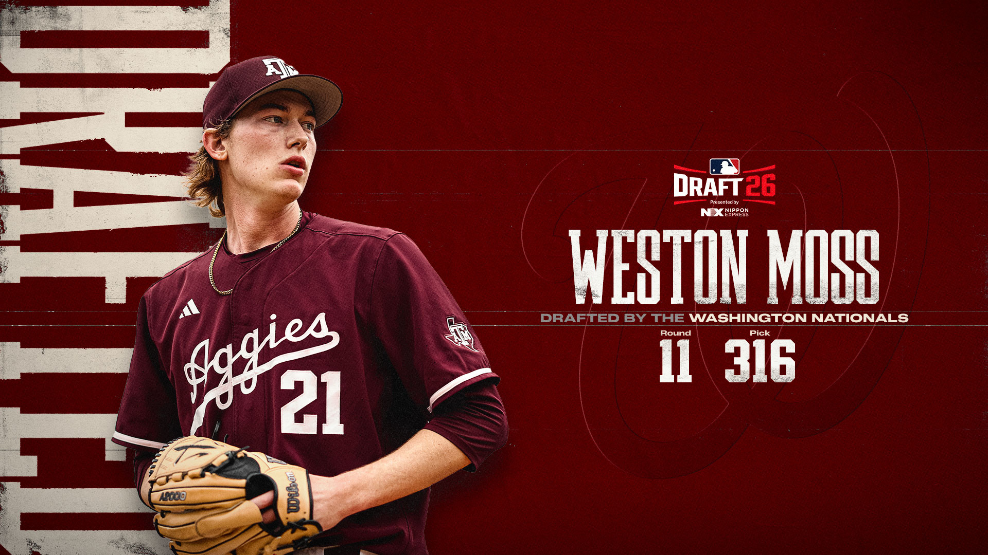 MLB Draft Alert: Moss Goes to Nationals in 11th Round
