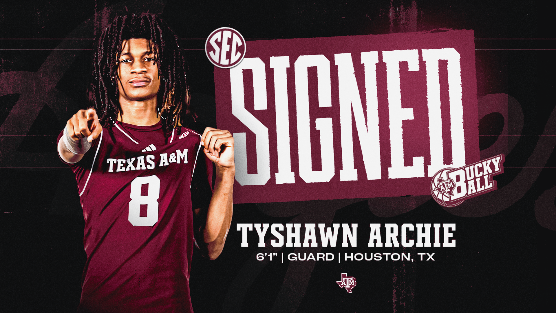 Archie Joins Texas A&M 2026-27 Roster - Texas A&M Aggies - Official ...