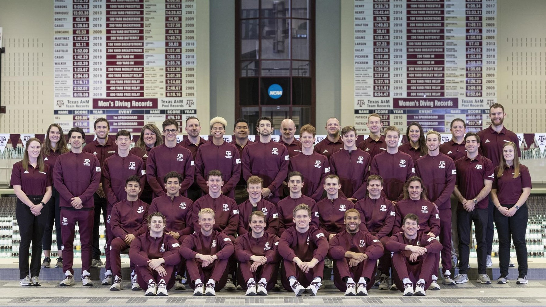 Men's 2020 Team Photo 2019-20 Men's Swimming and Diving Roster